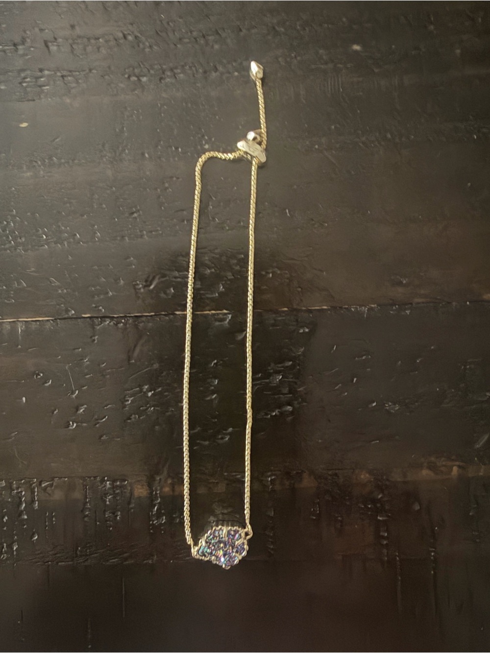 Kendra Scott Gold-Tone bracelet with Iridescent Multicolor stone